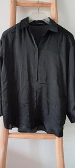 ZARA GLANS/SATIJN BLOUSE ZWART MT M, Kleding | Dames, Blouses en Tunieken, Maat 38/40 (M), Ophalen of Verzenden, Zo goed als nieuw