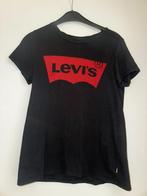 T-shirt shirt zwart zwarte rood s Levi’s gaatjes, Verzenden, Zwart, Gedragen, Levi’s