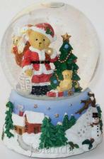 Cherished Teddies Muziekdoos Holiday Waterball Nicolas Santa, Ophalen of Verzenden, Zo goed als nieuw, Beeldje, Cherished Teddies