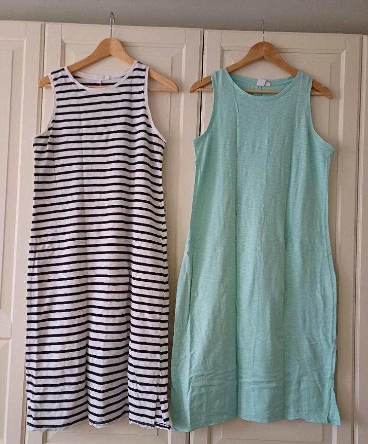 2 jurken, GAP, mint, gestreept, maat M, NIEUWstaat! 2=€5,-!, Kleding | Dames, Jurken, Zo goed als nieuw, Maat 38/40 (M), Groen