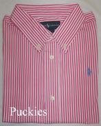 Roze/wit gestreept Ralph Lauren overhemd maat 116 *NIEUW*, Nieuw, Jongen, Ralph Lauren, Ophalen of Verzenden