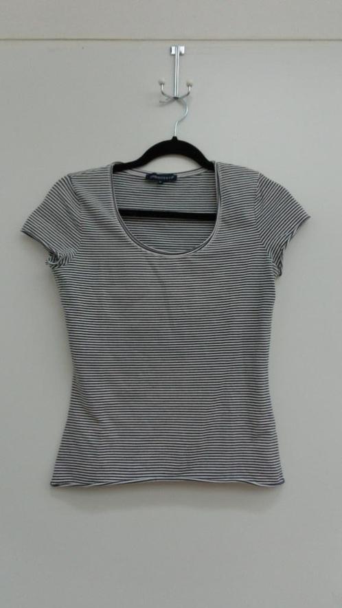 Josephine & Co top, maat M, blauw/grijs wit streep, Kleding | Dames, Tops, Zo goed als nieuw, Maat 38/40 (M), Blauw, Korte mouw