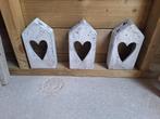 3 grote windlichten/kandelaars, Huis en Inrichting, Woonaccessoires | Kandelaars en Kaarsen, Ophalen of Verzenden, Hout