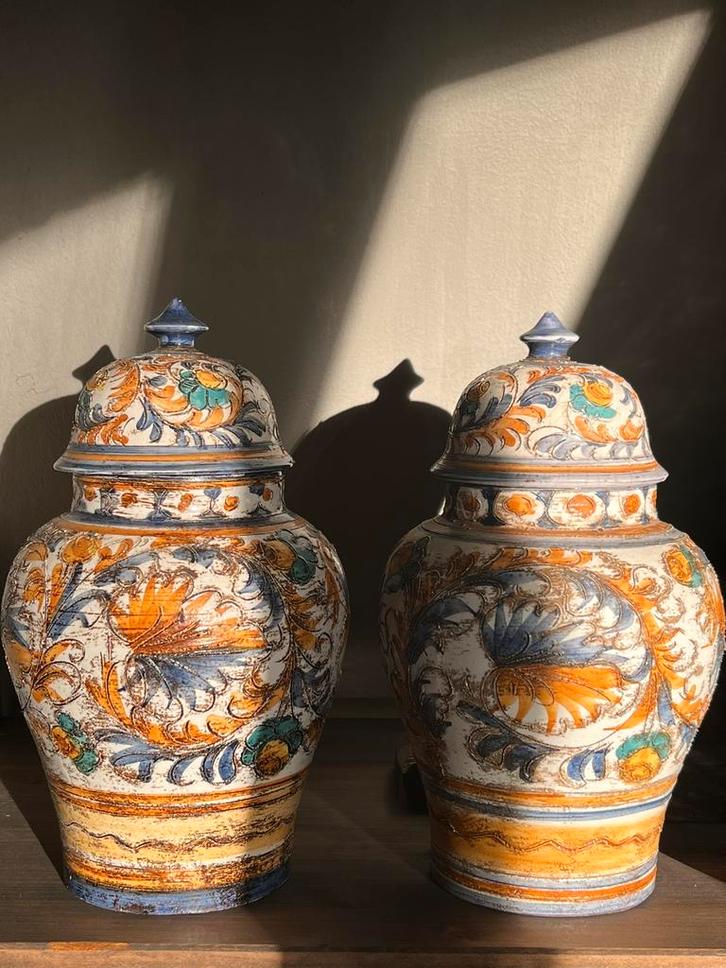 Handgeschilderd Italiaans Deruta aardewerk, Antiek en Kunst, Antiek | Vazen, Ophalen