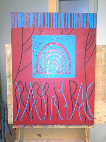 Artwork painting 70x50 cm Acrylic pant on canvas beschikbaar voor biedingen