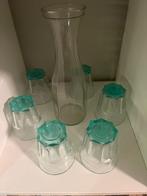 Karaf met 6 bijbehorende glazen, Antiek en Kunst, Antiek | Glas en Kristal, Ophalen
