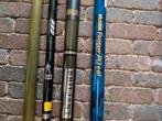 3stuks vishengels insteek 6.50 en shepnet, Watersport en Boten, Ophalen, Zo goed als nieuw, Vaste hengel