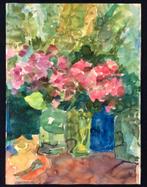 Aquarel bloemstilleven, Antiek en Kunst, Kunst | Schilderijen | Klassiek, Ophalen of Verzenden