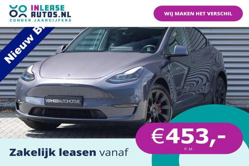 Tesla Model Y Long Range AWD 75 kWh | Panoramadak | Leder |, Auto's, Tesla, Bedrijf, Lease, Financial lease, Model Y, ABS, Adaptive Cruise Control