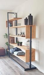 Stellingkast, Wandmeubel, Roomdivider hout & staal, Huis en Inrichting, Ophalen, Zo goed als nieuw