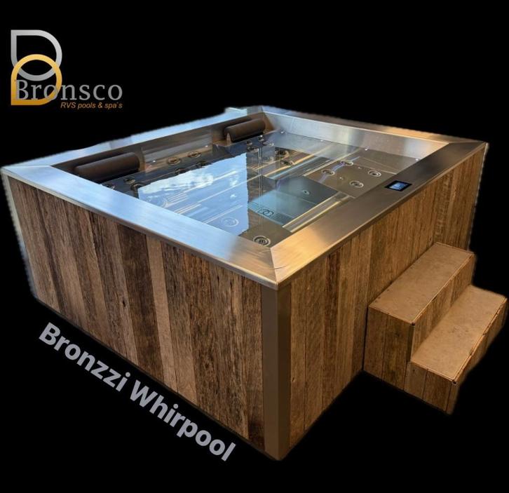 jacuzzi Bronzzi Whirpool RVS, Tuin en Terras, Bubbelbaden en Hottubs, Nieuw, Vast, Filter, Pomp, Ophalen