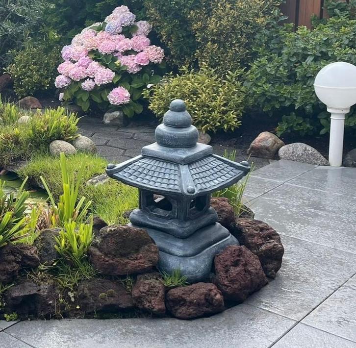 Prachtige Japanse Lantaarn, Pagode, in de Tuin, Tuin en Terras, Tuinbeelden, Nieuw, Overige typen, Steen, Ophalen