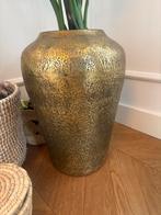 Gouden Plantenpot, Huis en Inrichting, Woonaccessoires | Vazen, Overige materialen, Gebruikt, 50 tot 75 cm, Geel