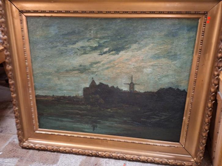 Landschapsschilderij Anton Mauve Jr., Antiek en Kunst, Kunst | Schilderijen | Klassiek, Ophalen