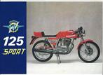 MV Agusta 125 Sport leaflet folder, Motoren, Handleidingen en Instructieboekjes, Ophalen of Verzenden, MV Agusta