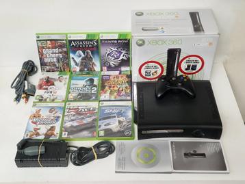 Xbox 360 Elite 120GB + Doos & Spellen beschikbaar voor biedingen