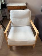 Houten schommelstoel met bekleding/kussens, Huis en Inrichting, Ophalen, Zo goed als nieuw, Wit, Eén