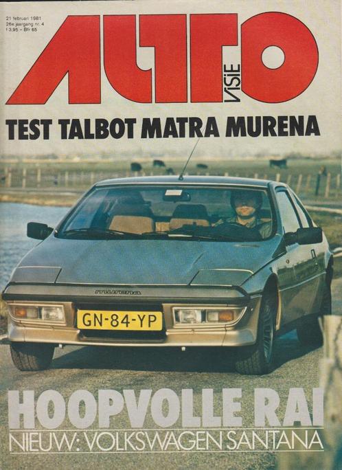Talbot Matra Murena testen in Autovisie e.a., Boeken, Auto's | Folders en Tijdschriften, Gelezen, Overige merken, Ophalen of Verzenden