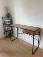 Bureau met kastje - Hout & Staal, Ophalen, Zo goed als nieuw, Bureau