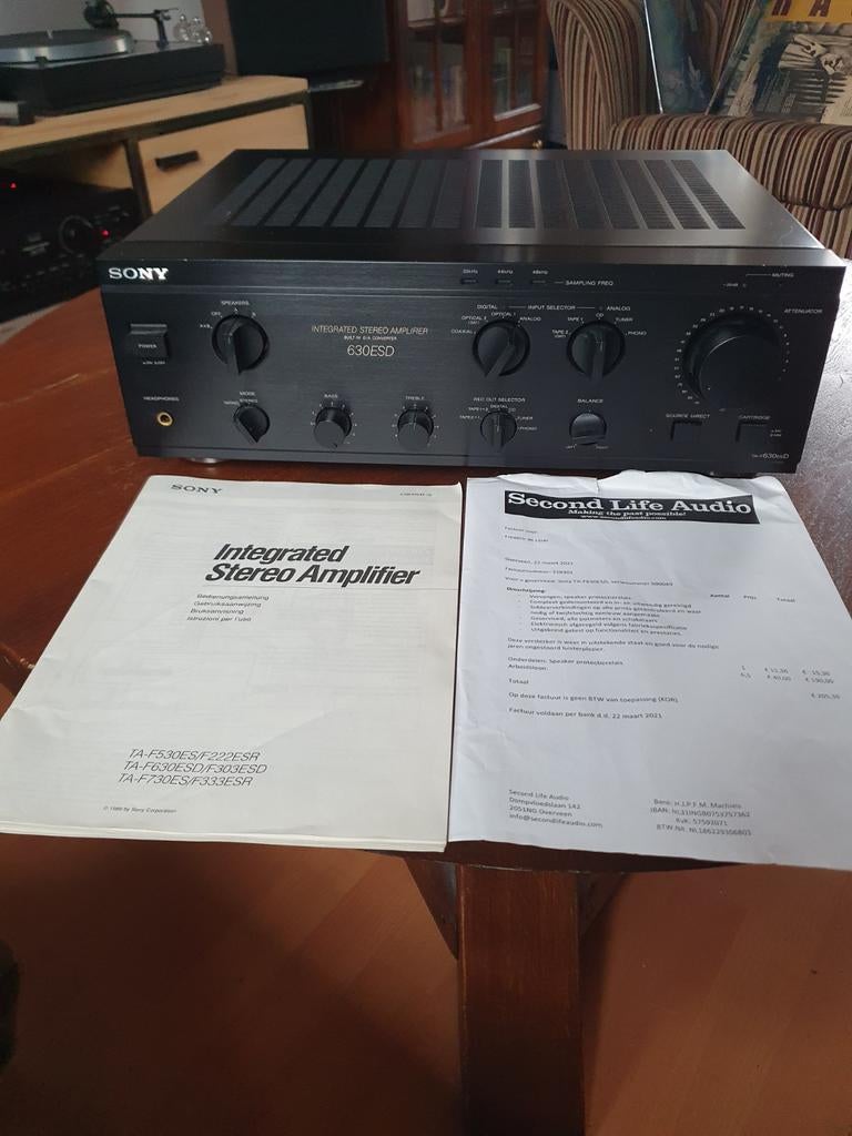 Sony TA-F630ESD met dubbele optical input( japan 1991-1993), Ophalen