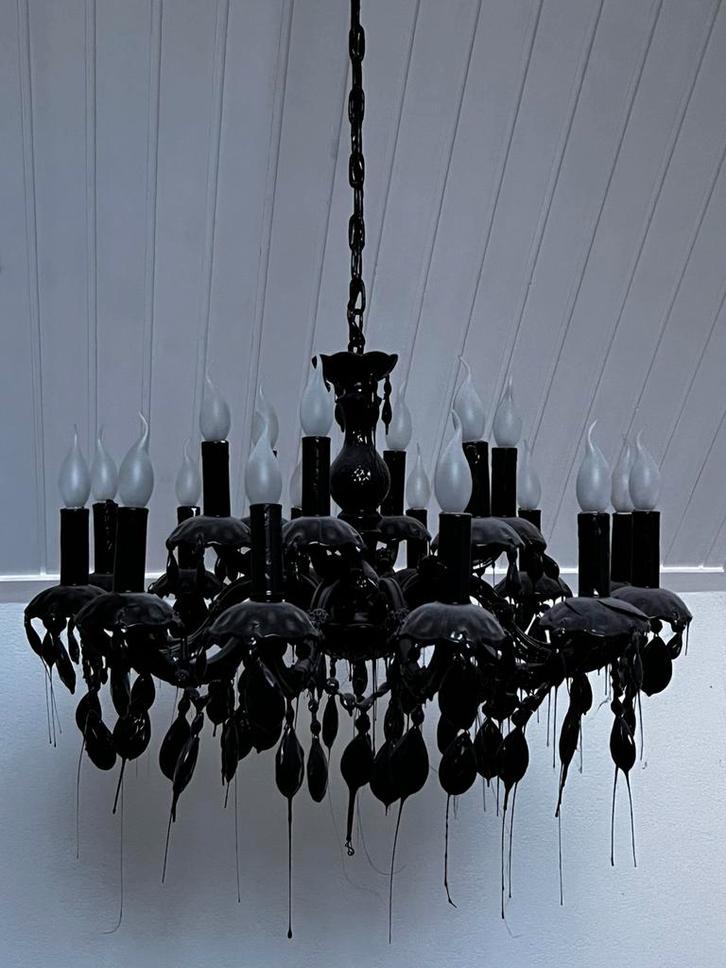 Piet Boon Hot Kroon hanglamp – 18-lichts – zwart, Huis en Inrichting, Lampen | Kroonluchters, Zo goed als nieuw, Ophalen