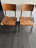 Twee stoeltjes, opknappertjes, Ophalen, Bruin, Metaal, Twee