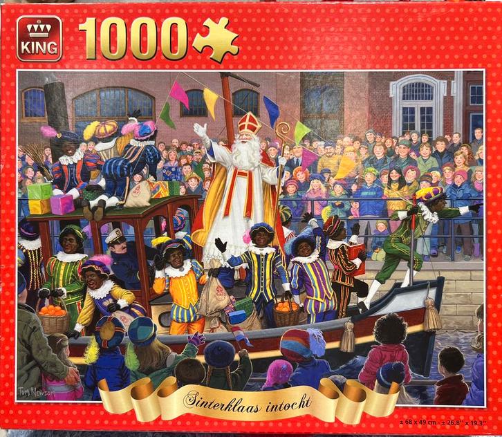 Puzzel “Sinterklaas intocht” 1000 stukjes, Hobby en Vrije tijd, Denksport en Puzzels, Zo goed als nieuw, 500 t/m 1500 stukjes