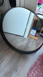 Spiegel zwart kwantum, Huis en Inrichting, Woonaccessoires | Spiegels, Ophalen, Minder dan 50 cm, Rond, Zo goed als nieuw