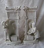 2 antieke beeldjes van biscuitporselein nr PP 379, Verzenden, Gebruikt, Mens