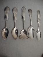 antieke zilveren biedermeier theelepels suikerlepels, Antiek en Kunst, Antiek | Bestek, Ophalen of Verzenden