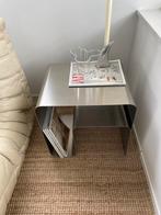 Rvs tafel, Minder dan 55 cm, Metaal of Aluminium, Rond, Ophalen of Verzenden