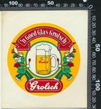 Sticker: Grolsch - Een goed glas Grolsch (3), Verzenden, Zo goed als nieuw, Bedrijf of Vereniging