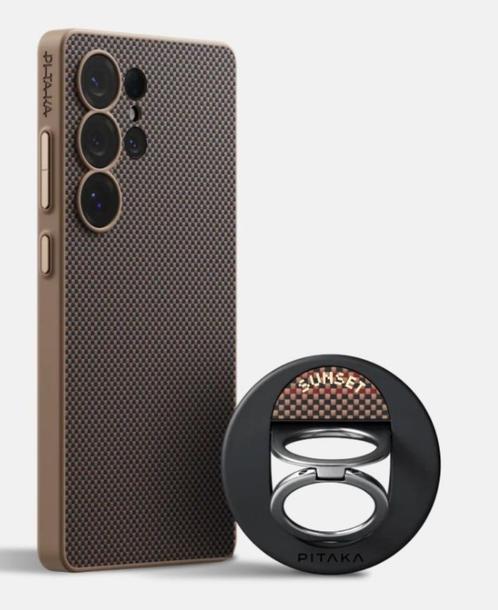 EXCLUSIEF Pitaka hoesje + MagEZ MagSafe voor S25 Ultra, Telecommunicatie, Mobiele telefoons | Hoesjes en Frontjes | Samsung, Zo goed als nieuw