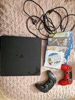 PS4 Slim 500GB + 2 Controllers + Games, Spelcomputers en Games, Spelcomputers | Sony PlayStation 4, Ophalen, Met 2 controllers