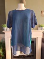 Blauw groen Cop Copine top shirt 2 in 1 look 40 M gratis ver, Kleding | Dames, Tops, Maat 38/40 (M), Zo goed als nieuw, Korte mouw