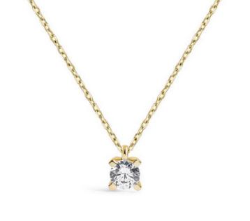 NIEUWE 18 karaats geelgouden ketting hanger met diamant 0,25 beschikbaar voor biedingen