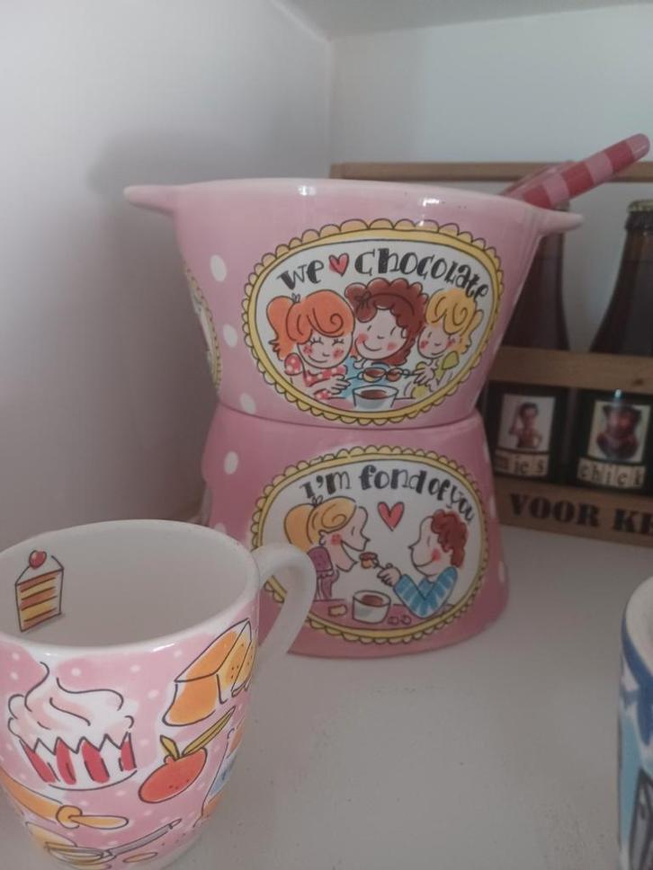 Blond fondue met 6 bordjes, Huis en Inrichting, Keuken | Servies, Zo goed als nieuw, Bord(en), Blond Amsterdam, Aardewerk, Ophalen of Verzenden