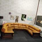 Antieke Hoekbank | Uniek model | Eikenhout | Echt leder, Overige maten, Hoekbank, 300 cm of meer, Hout