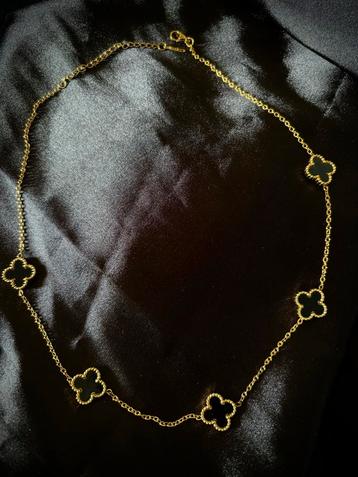 Ketting klaver zwart goud beschikbaar voor biedingen