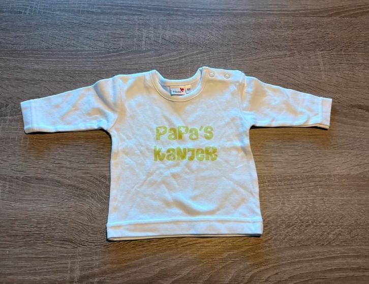 Lief Prenatal shirt - Papa's Kanjer - maat 50, Kinderen en Baby's, Babykleding | Maat 50, Zo goed als nieuw, Jongetje, Shirtje of Longsleeve