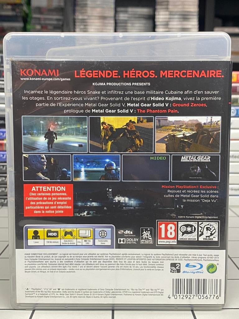 Metal Gear Solid V Ground Zeroes – PS3 PlayStation 3 Game, Spelcomputers en Games, Games | Sony PlayStation 3, Avontuur en Actie