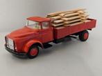 Lion car Daf Torpedo Rood met lading hout 1:50, Ophalen of Verzenden, Bus of Vrachtwagen, Zo goed als nieuw, Lion Toys