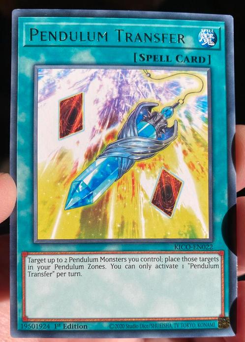 Yu-Gi-Oh! Pendulum Transfer KICO 1st Ed M/NM !, Hobby en Vrije tijd, Verzamelkaartspellen | Yu-gi-Oh!, Zo goed als nieuw, Losse kaart