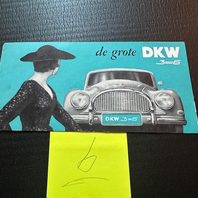 DKW 3=6   1957  (#6), Boeken, Auto's | Folders en Tijdschriften, Gelezen, Overige merken, Verzenden