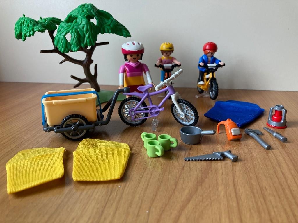 Playmobil Family Fun - Mountainbike tocht met bolderwagen, Ophalen of Verzenden, Zo goed als nieuw, Complete set
