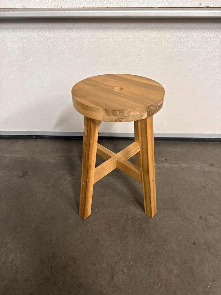 20x Ikea Skogsta kruk, Huis en Inrichting, Stoelen, Gebruikt, Eén, Hout, Bruin, Ophalen