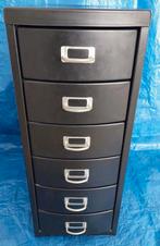 Metalen ladenkast 6 laden zwart, Ophalen, Minder dan 50 cm, Gebruikt, Minder dan 100 cm