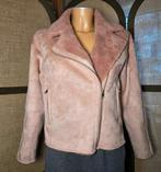 Zara Basic jas maat M in roze teddyvoering vnt, Kleding | Dames, Jassen | Winter, Maat 38/40 (M), Verzenden, Zara, Zo goed als nieuw