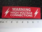 sticker warning high voltage connections electricity, Verzenden, Zo goed als nieuw, Overige typen