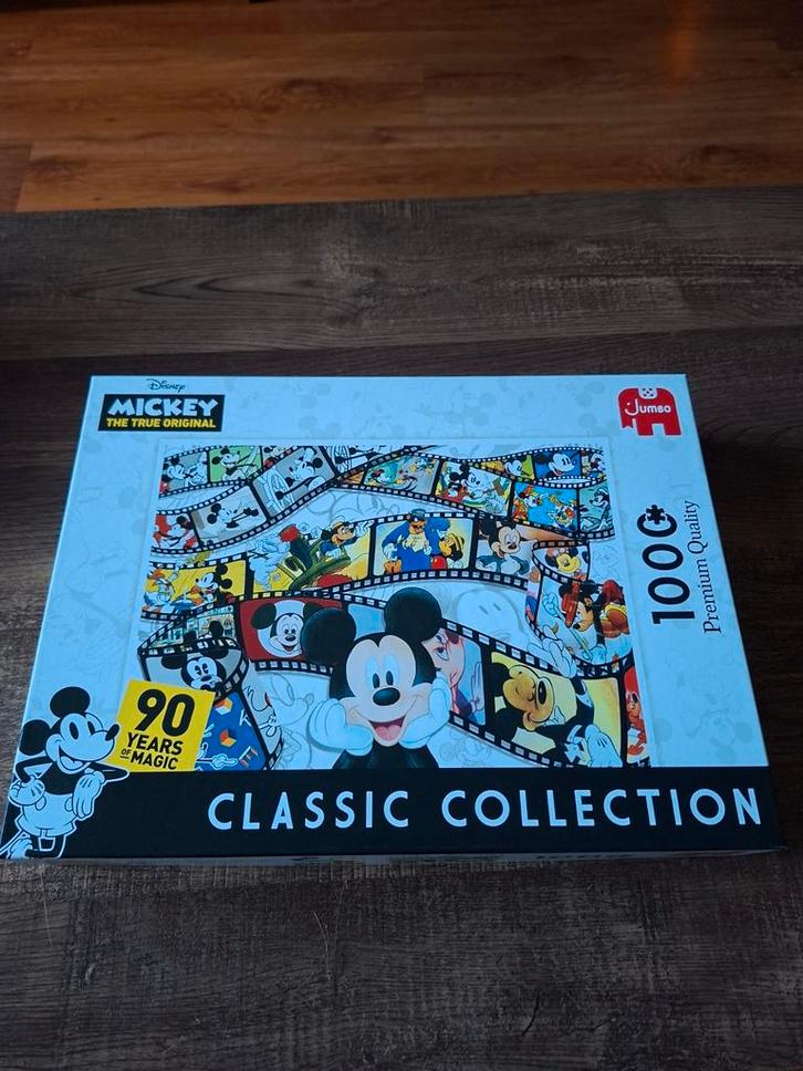 Jumbo Disney Mickey Mouse 90 jaar 1000 stukjes puzzel, Hobby en Vrije tijd, Denksport en Puzzels, Zo goed als nieuw, Legpuzzel